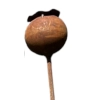 Stylowa dekoracja ogrodowa metal makówka mak 3D na piku 100cm RUSTYKALNA